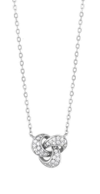 Preciosa Colier din argint Nod cu zircon cubic Dune Royal Lagoon 5434 00