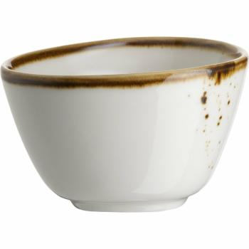 Mäser Bol oval Pintar Puncte maro alb 7 x 6 cm, maro, S