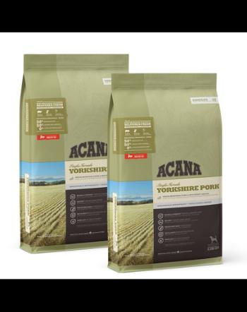 ACANA Yorkshire Pork hrana uscata pentru caini cu alergii alimentare 22,8 kg (2 x 11,4 kg)