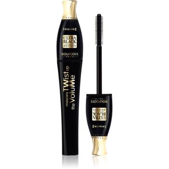 Bourjois Twist Up The Volume mascara cu efect de volum perie 2 in 1 culoare Ultra Black 8 ml