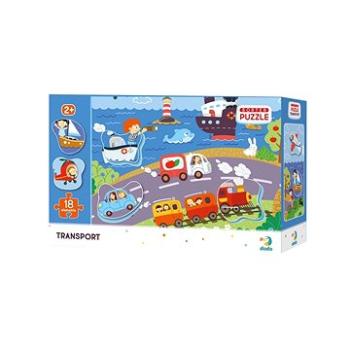 Puzzle s triedením obrázkov Transport 18 dielikov (4820198241100)