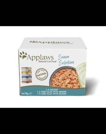 APPLAWS Cat Senior MIX selection 6 x 70 g Conserve pisica senior, mix sortimente