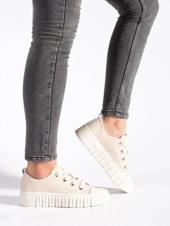 Adidași cu platformă bej unic pentru femei