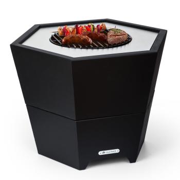 Blumfeldt Hekla 2 în 1, șemineu, Ø 60 cm, rezistentă la apă și îngheț, placă de grătar, grătar de grătar