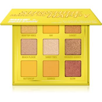 Makeup Obsession Mini Palette paletă cu farduri de ochi culoare Sunshine Makes Me Happy 0,38 g