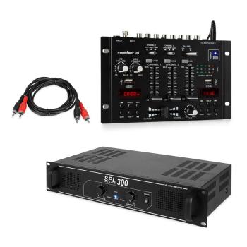 Skytec SPL300, set de amplificator cu pultul de mixaj Resident DJ 22 BT