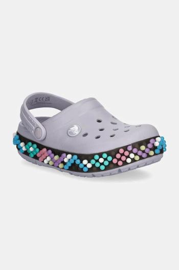 Dětské pantofle Crocs CROCBAND COLORFUL LIGHTS CLOG fialová barva, 210467