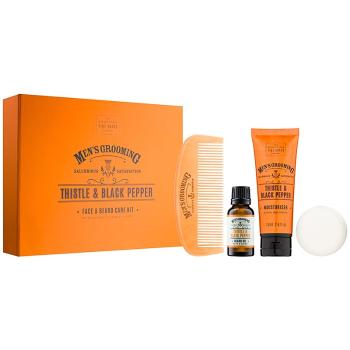 Scottish Fine Soaps Men’s Grooming Thistle & Black Pepper set pentru față și barbă pentru bărbați