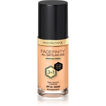 Max Factor Facefinity All Day Flawless machiaj persistent SPF 20 culoare 62 Warm Beige 30 ml