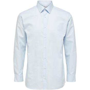 Selected  SLHREGETHAN SHIRT LS CLASSIC B NOOS 16086754  Košele s dlhým rukávom Modrá