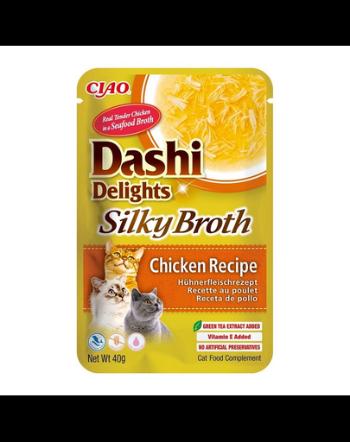 INABA Cat Dashi Delights Silky Broth hrana in supa pentru pisici 40g cu pui