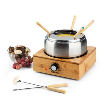 Klarstein Bambus Fondue, oala din otel inoxidabil, 800W