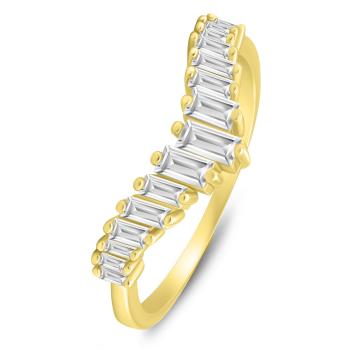 Brilio Silver Inel frumos placat cu aur cu zirconii transparente RI140Y 60 mm