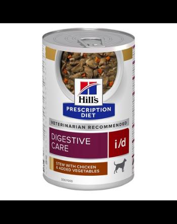 HILL'S Prescription Diet Canine i/d Digestive Care Stew Hrana umeda caine cu probleme digestive, cu pui si legume 354 g