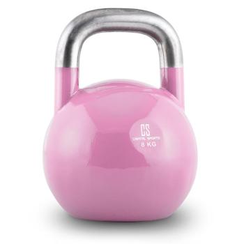 Capital Sports Compket 8, 8 kg, culoare somon, ganteră kettlebell, greutate rotundă