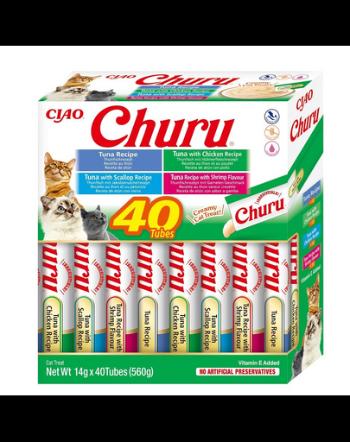 INABA Churu Variety Seafood multibox gustari pisici 40x14 g (560 g)