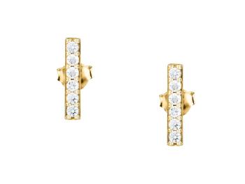 La Petite Story Cercei eleganți placați cu aur cu zircon Silver LPS01AWV72