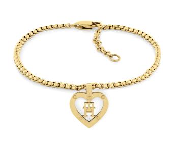 Tommy Hilfiger Brățară stilată placată cu aur Monogram Heart 2780921