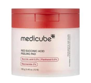 Medicube Paduri exfoliante pentru îngrijirea tenului Red Succinic Acid (Peeling Pad) 155 g