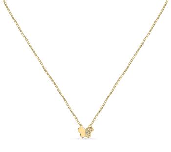 La Petite Story Colier placat cu aur Fluture cu zirconii Silver LPS10AWV25