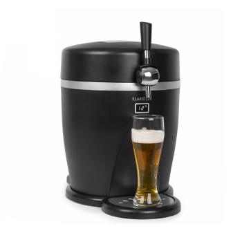 Klarstein Tap2Go, dispozitiv mobil de distribuire 2 în 1 cu frigider pentru băuturi, 5 l / 13 l, negru