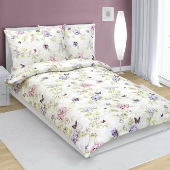 Bellatex Lenjerie de pat din bumbac Meadow violet, 140 x 200 cm, 70 x 90 cm