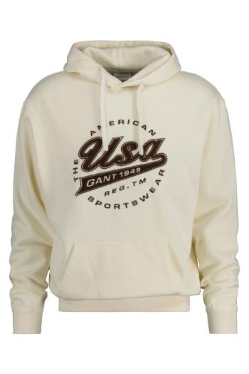 MELEGÍTŐ FELSŐ GANT USA HOODIE CREAM