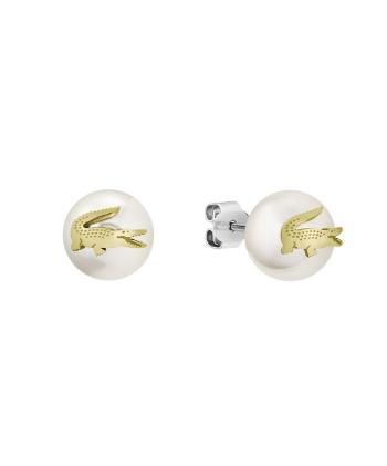 Lacoste Cercei originali din perle cu crocodil Matchpoint 2040432