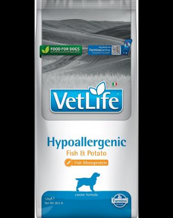 FARMINA Vet Life Hypoallergenic peste &amp; cartof 12 kg Hrana uscata caini cu alergii alimentare