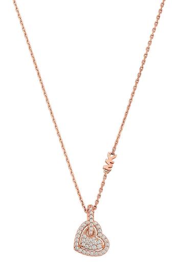 Michael Kors Colier placat cu aur Inimă cu zirconi Premium MKC1747CZ791 (lanț, pandantiv)