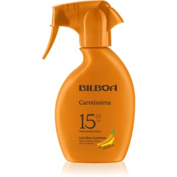 Bilboa Carotissima Trigger spray solar cu beta-caroten SPF 15 250 ml