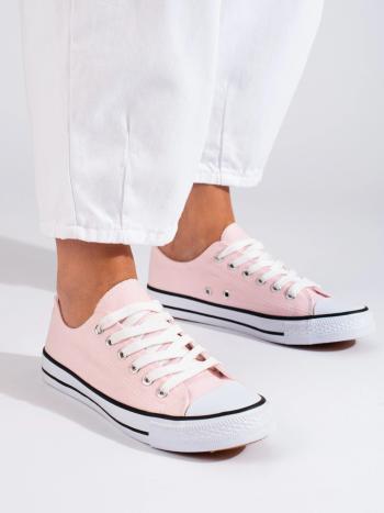 Adidași roz trendy pentru femei, fără toc, de culoare roz