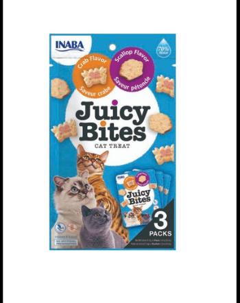 INABA Juicy Bites Recompense umede pentru pisici, cu scoici si crab 33,9 g (3x11,3 g)