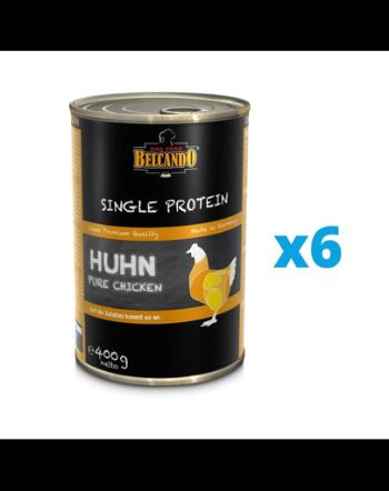 BELCANDO Single Protein hrana umeda pentru caini, cu pui 6x400 g