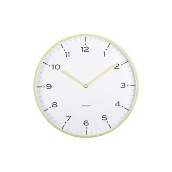 Karlsson 6011GR design ceas de perete galben, diametru 40 cm