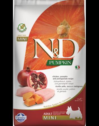 FARMINA N&amp;D Pumpkin Adult Mini Hrana pentru caini de talie mica, cu pui si rodie 2,5 kg