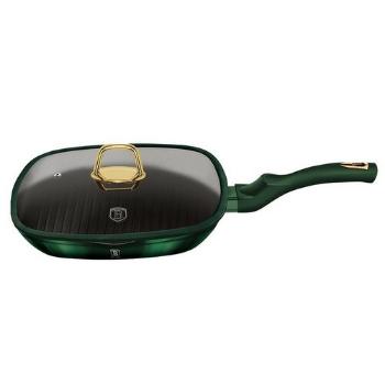 Tigaie grătar cu capac și suprafața titan Berlinger Haus Emerald Collection, 28 cm