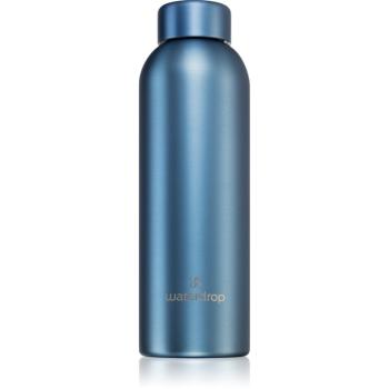 Waterdrop Thermo Steel Metal sticlă inoxidabilă pentru apă culoare Blue Brushed 600 ml