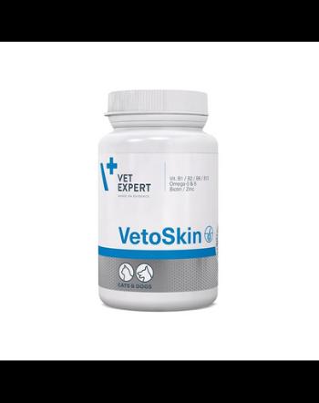 VETEXPERT VetoSkin 60 capsule supliment piele si blana caini si pisici