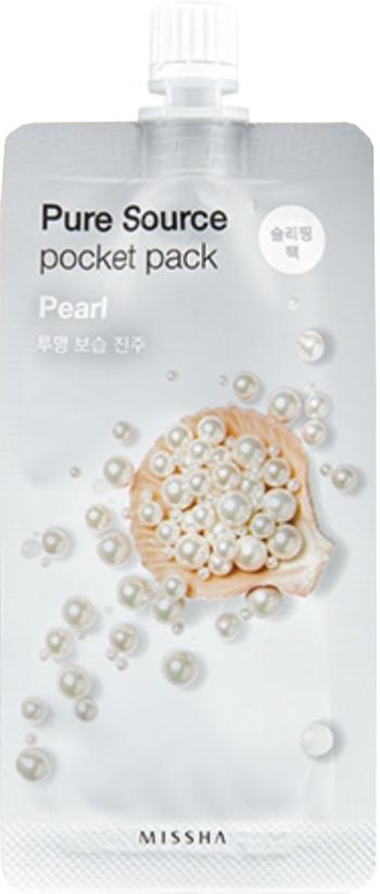 Missha Mască iluminatoare Pearl Pure Source (Pocket Pack) 10 ml