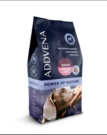 ADDVENA Power of Nature Junior medium&amp;large 10 kg cu miel pentru catei de rase medii si mari