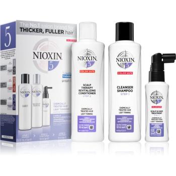 Nioxin System 5 Color Safe Chemically Treated Hair Light Thinning set pentru par moderat sau semnificativ e subtire, tratat sau netratat chimic unisex