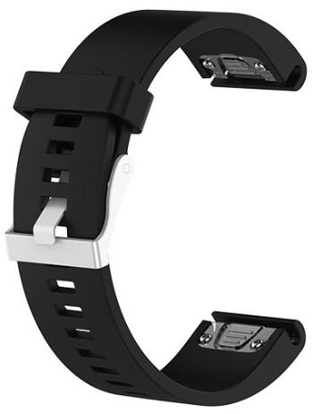 4wrist Curea Garmin Fenix 5S, 5S Plus, 6S, 6S Pro, 7S - Negru