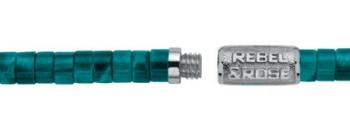 Rebel&Rose Colier cu mărgele pentru bărbaţi Slices Turquoise RR-NL042-S-55