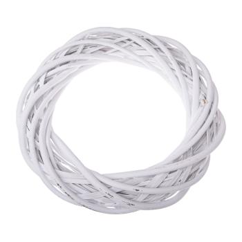 Coroniță de răchită Elemetary alb, diametru 30 cm