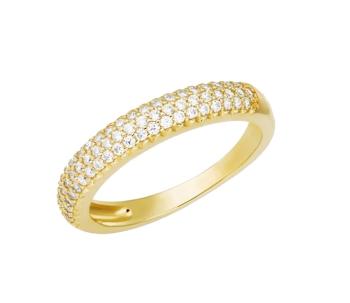 Preciosa Inel strălucitor placat cu aur Marielle Royal Lagoon 5445Y00 53 mm