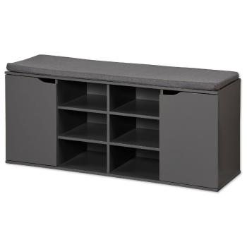 Kesper 15919 Suport pentru pantofi cu scaun, gri,103 x 48 x 30,5 cm, gri