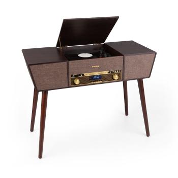 Auna Belle Epoque 1912, gramofon retro, CD, BT, USB, DAB+/FM, maro