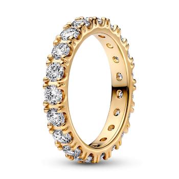 Pandora Inel strălucitor placat cu aur Shine Eternity 160050C01 52 mm