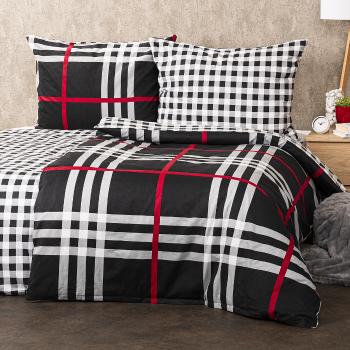 Lenjerie flanelă 4Home Cub negru, negru, 140 x 220 cm, 70 x 90 cm